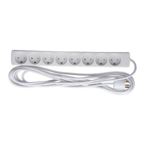 Microconnect GRU00850WDK Verlängerungskabel 5 m 8 AC-Ausgänge Indoor Weiß (GRU00850WDK) afbeelding 1