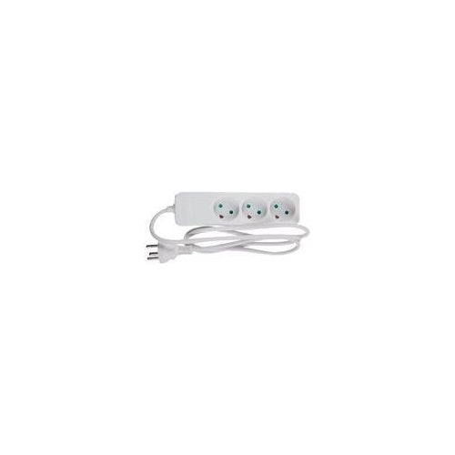 MicroConnect - Steckdosenleiste - Eingabe, Eingang Typ K - Ausgangsanschlüsse: 3 (3 x Type K) - 5,0m Schnur - Dänemark - weiß (MC-GRU0350DK) afbeelding 1