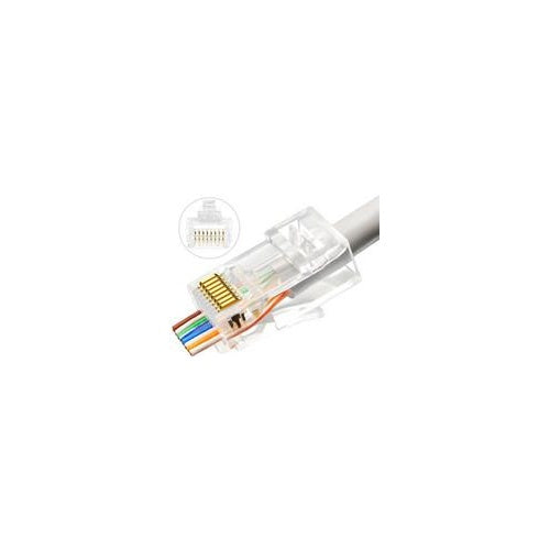 Lanview LVN125306. Stecker: RJ45, Produktfarbe: Transparent, Steckerverbindergeschlecht: Männlich. Gewicht: 156 g, Breite: 13 mm, Tiefe: 22 mm. Menge pro Packung: 50 Stück(e). Verpackungsbreite: 160 mm, Verpackungstiefe: 150 mm, Verpackungs afbeelding 1