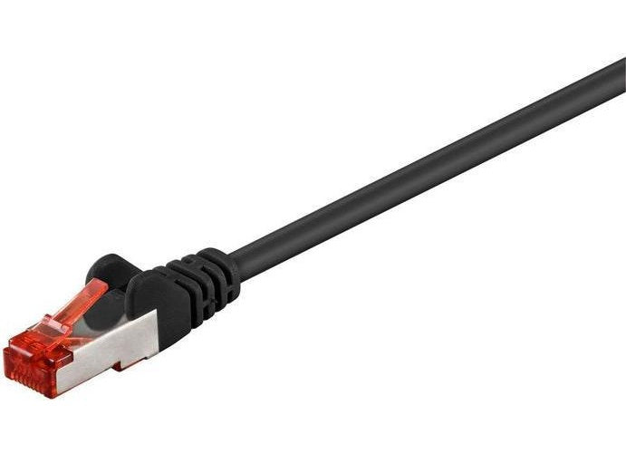 MicroConnect - Netzwerkkabel - RJ-45 (M) zu RJ-45 (M) - 25,0m - 6 mm - Foiled Unshielded Twisted Pair (F/UTP) - CAT 6 - verseilt, halogenfrei, ohne Haken, rund - Schwarz (STP625S) afbeelding 1