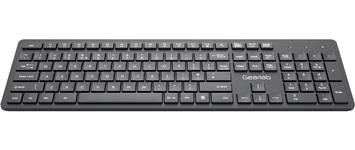 Gearlab GLB211302 Tastatur USB QWERTY UK Englisch Schwarz (GLB211302) - 5704174593577 - image 1