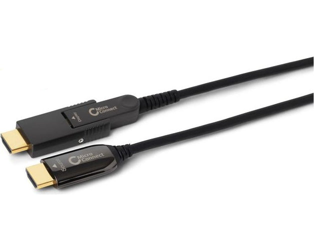 MicroConnect Premium - Kit HDMI-Kabel mit Ethernet - 40,0m - Hybrid Kupfer/Kohlefaser - Schwarz - HAOC-Kabel (Hybrid Active Optical Cable), Dolby DTS-HD Master Audio-Unterstützung, Dolby TrueHD-Unterstützung, unterstützt 4K 60 Hz (4096 x 21 afbeelding 1