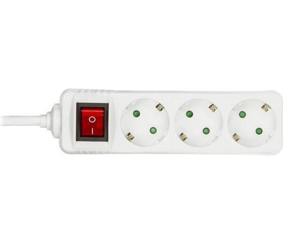 3-way Schuko Socket 5m on/off switch (GRU0035WS) afbeelding 1
