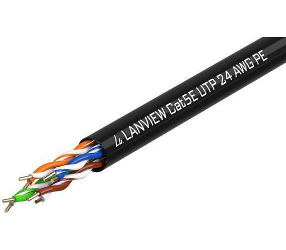 Lanview LVN122149 Netzwerkkabel Schwarz 305 m Cat5e U/UTP (UTP) (LVN122149) afbeelding 1