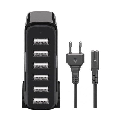 CoreParts MBXUSBA-AC0004 Ladegerät für Mobilgeräte Schwarz Indoor (MULTI-PORT USB CHARGER) afbeelding 1