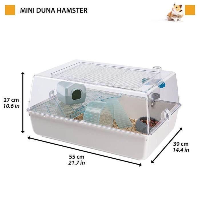 FERPLAST Hamster Cage 55x39x27cm Mini Duna White
