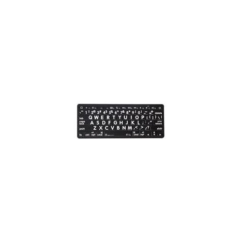 LogicKeyboard Largeprint Mini - Tastatur - kabellos - Bluetooth 3.0 - QWERTZ - Deutsch - Weiß auf Schwarz afbeelding 1