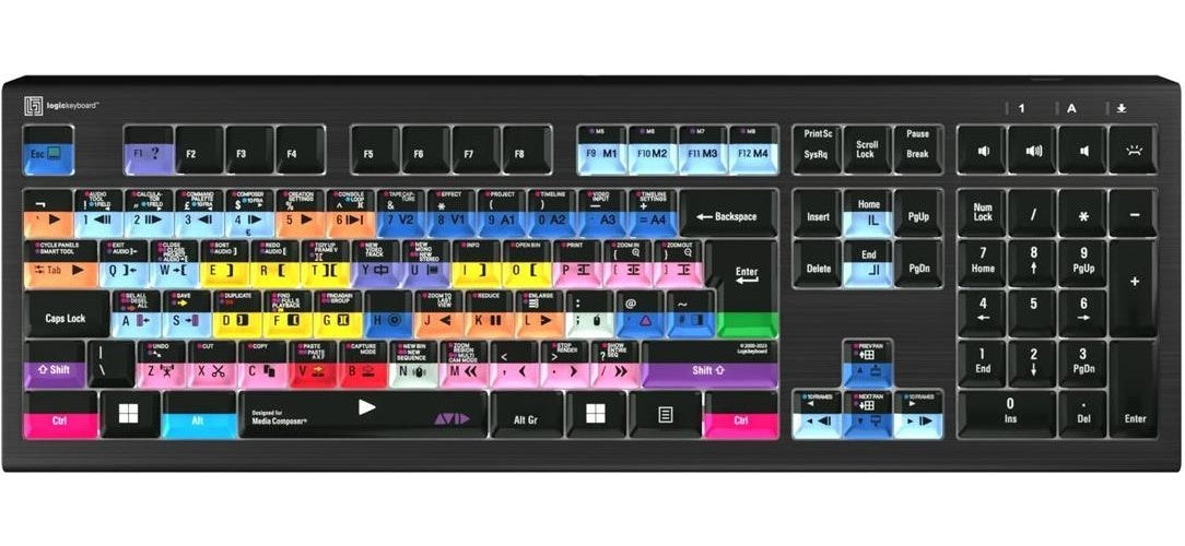 Logickeyboard Avid Media Composer Astra 2 Pro UK PC (LKB-MCOMP-A2PC-UK) afbeelding 1