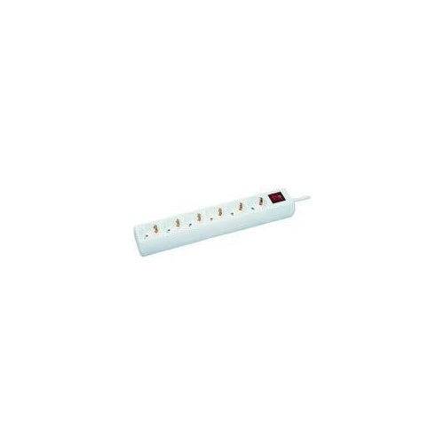 MicroConnect - Steckdosenleiste - Eingabe, Eingang CEE 7/7 - Ausgangsanschlüsse: 6 - 5 m - weiß - 5711045108785 - image 1