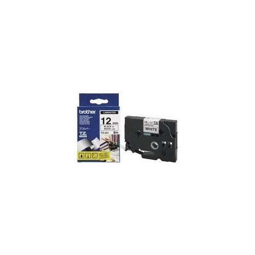 Brother P-Touch Tape Black on White (TZ231) afbeelding 1