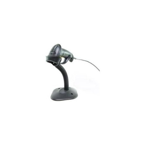 Zebra LS2208, 1D, SR, Multi-IF, Kit (USB), anthrazit Handscanner, Retail, 1D, Laser, Standard Range, 100 Scans/Sek., Multi Interface (RS232, KBW, USB), inkl.: Kabel (USB), Standfuß, Farbe: anthrazit (LS2208-SR20007R-UR) afbeelding 1