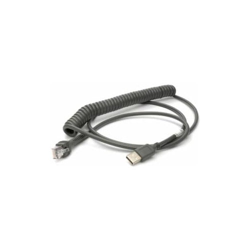 Datalogic Verbindungskabel, USB, gedreht Verbindungskabel, USB (Typ A), power over Terminal, gedreht, Länge: 2,5m (CAB-524) afbeelding 1