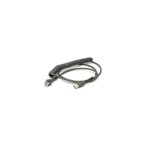 Zebra USB-Kabel, 2,7m, gedreht USB-Kabel (Typ A): 2,7m, gedreht, Kabelcode U12 (CBA-U12-C09ZAR) afbeelding 1
