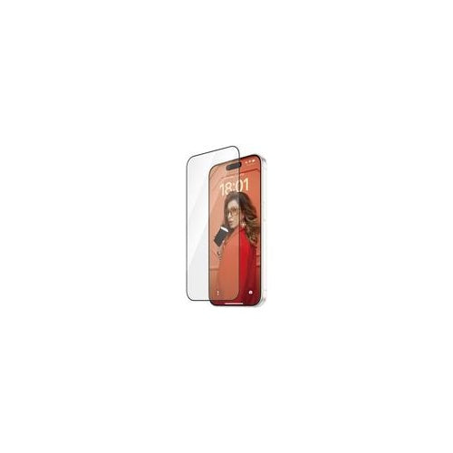 PanzerGlass Re:fresh - Bildschirmschutz für Handy - ultrabreite Passform mit EasyAligner - Glas - Rahmenfarbe schwarz - für Apple iPhone 15 Pro (2822) afbeelding 1