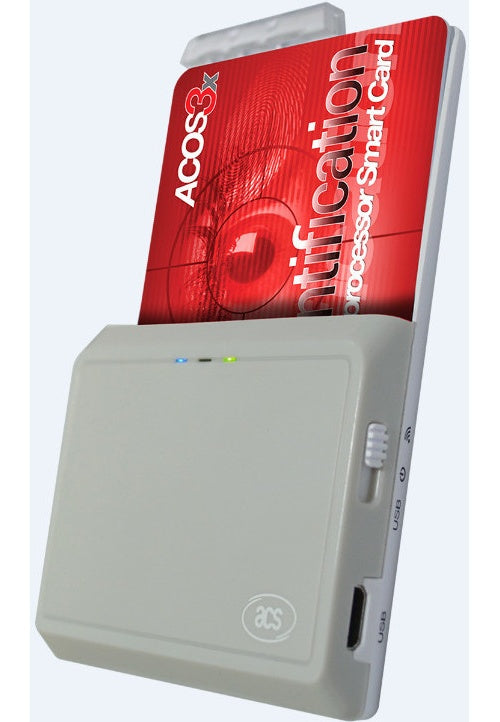 ACS ACR3901U Smart-Card-Lesegerät Akku USB 2.0 Weiß (ACR3901U-S1ACSA) afbeelding 1