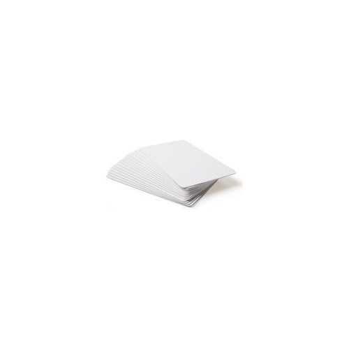 Zebra Plastikkarte Plastikkarte, ohne Magnetstreifen, 30 mil, aus PVC, geeignet für den Einsatz mit Lebensmitteln, glänzend, 500 Karten, weiß (800050-167) afbeelding 1