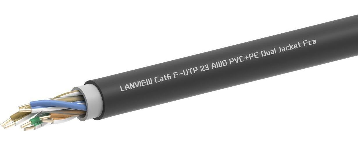 Lanview CAT6 F/UTP PVC+PE Dual Jacket solid cable 305m - Kabel - CAT 6 (LVN-CAT6PE-2FUTP-305M) afbeelding 1