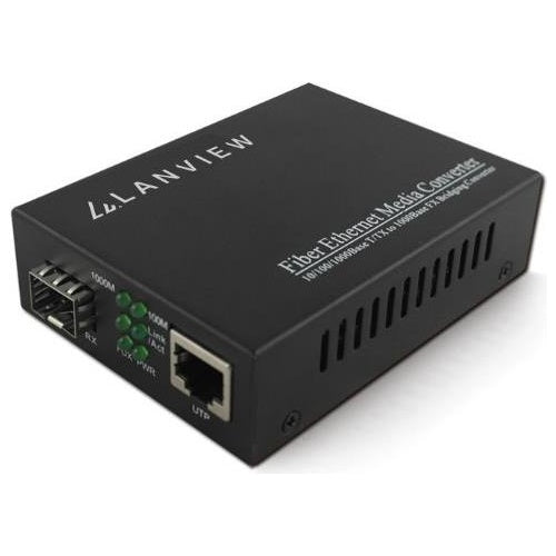 Lanview 10/100/1000Base-T RJ45 to 1000Base-X SFP Unmanaged - 1 Gbps - RJ-45 (LVN-MED-SFP-1000BASE-X) afbeelding 1