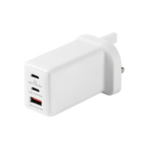 eSTUFF INFINITE USB-C Charger UK PD 67W GaN. 2 x USB-C - 1 x (ES636067-BULK) afbeelding 1