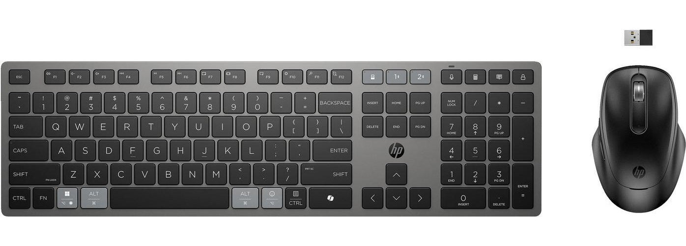 HP 725 Multi-Device Rechargeable Wireless Keyboard and Mouse (9T5B0UT#UUW) afbeelding 1