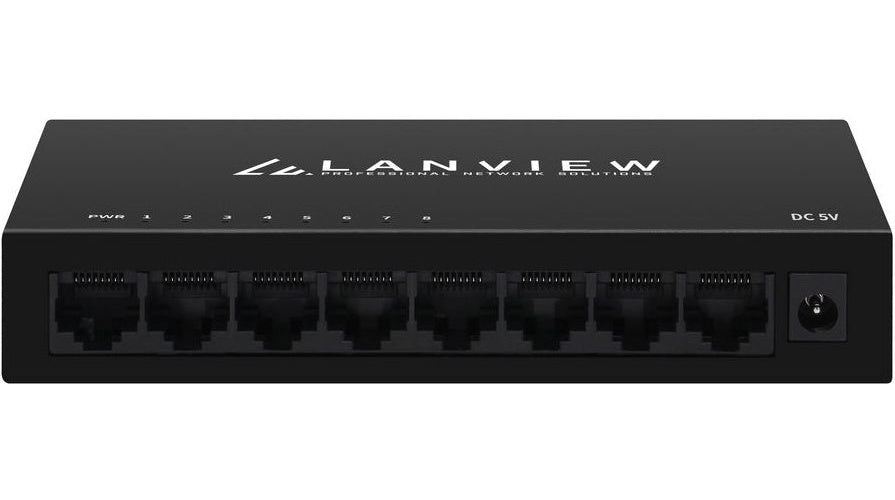 Lanview Unmanaged Switch - Switch - 1 Gbps (LVN-DESK-8PORT-1G) afbeelding 1