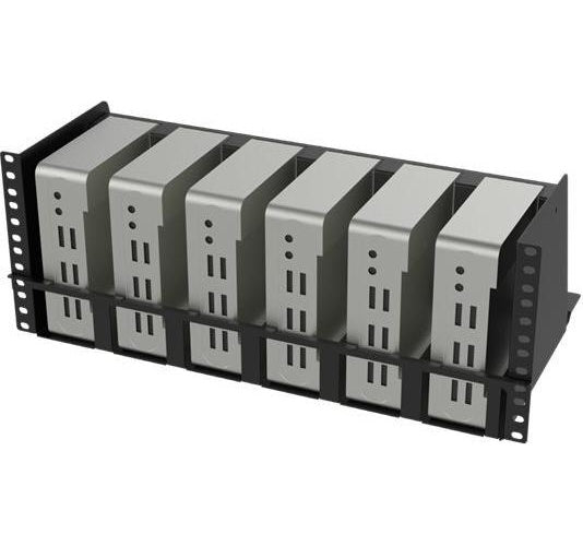 Lanview 19" 4U Shelf for Mini PC rack mounting 6 PC´s CONSOLE (LVR-MINIPC-BRACK-4UBL) afbeelding 1