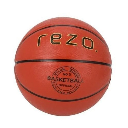 Ballon de basket - REZO - Caoutchouc - Taille 5 - Marron - Polyvalent afbeelding 1