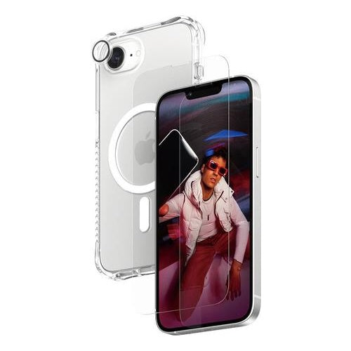 PANZERGLASS CARE BY FASHION 3-IN-1 BUNDLE IPHONE 16E (2025)SAFE by PanzerGlass® Screen Protector Ultra-Wide Fit inkl. EASY AlignerSAFE by PanzerGlass® KameraschutzCARE by PanzerGlass® Fashionable Samba Transparent Case m. Weißem MagSafe (CRNCHFUG29845) - 5715685021121 - image 1