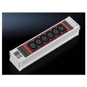 Rittal DK 7856.082 Power Extension 6 AC Outlets Indoor Aluminium Red 7856082