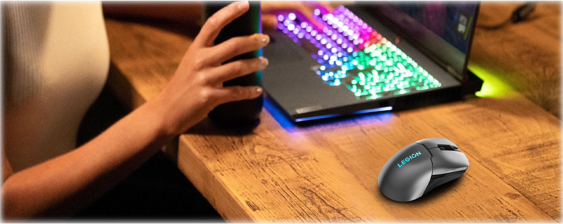 Lenovo Legion M600s - Wireless/Wired Optical Mouse - 6 Buttons - 2.4 GHz, USB-C, Bluetooth 5.0 GY51H47354
