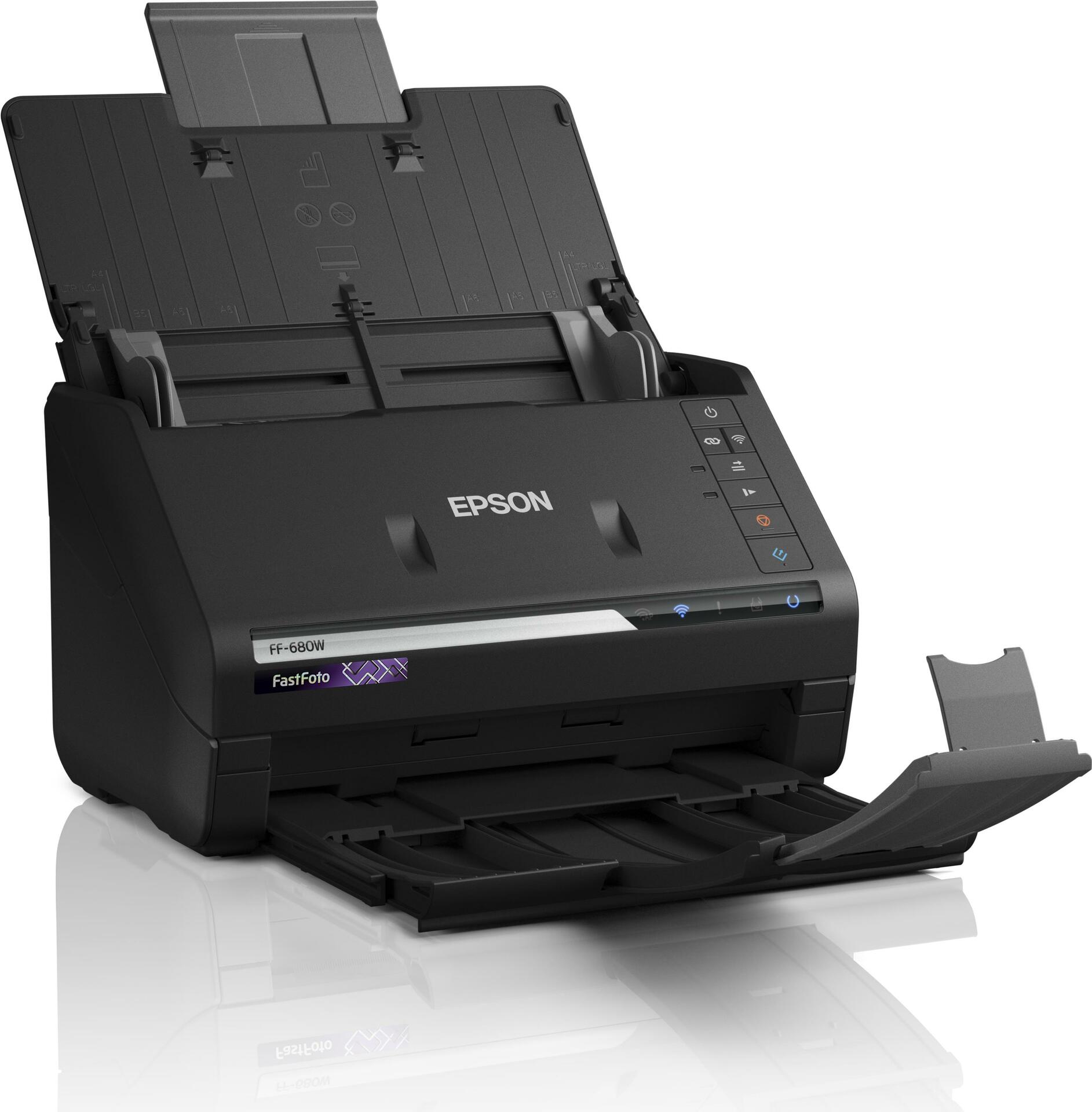 Epson FastFoto FF-680W Document Scanner Duplex A4 600 dpi 45 ppm USB 3.0 Wi-Fi (B11B237401WB) 3yrs