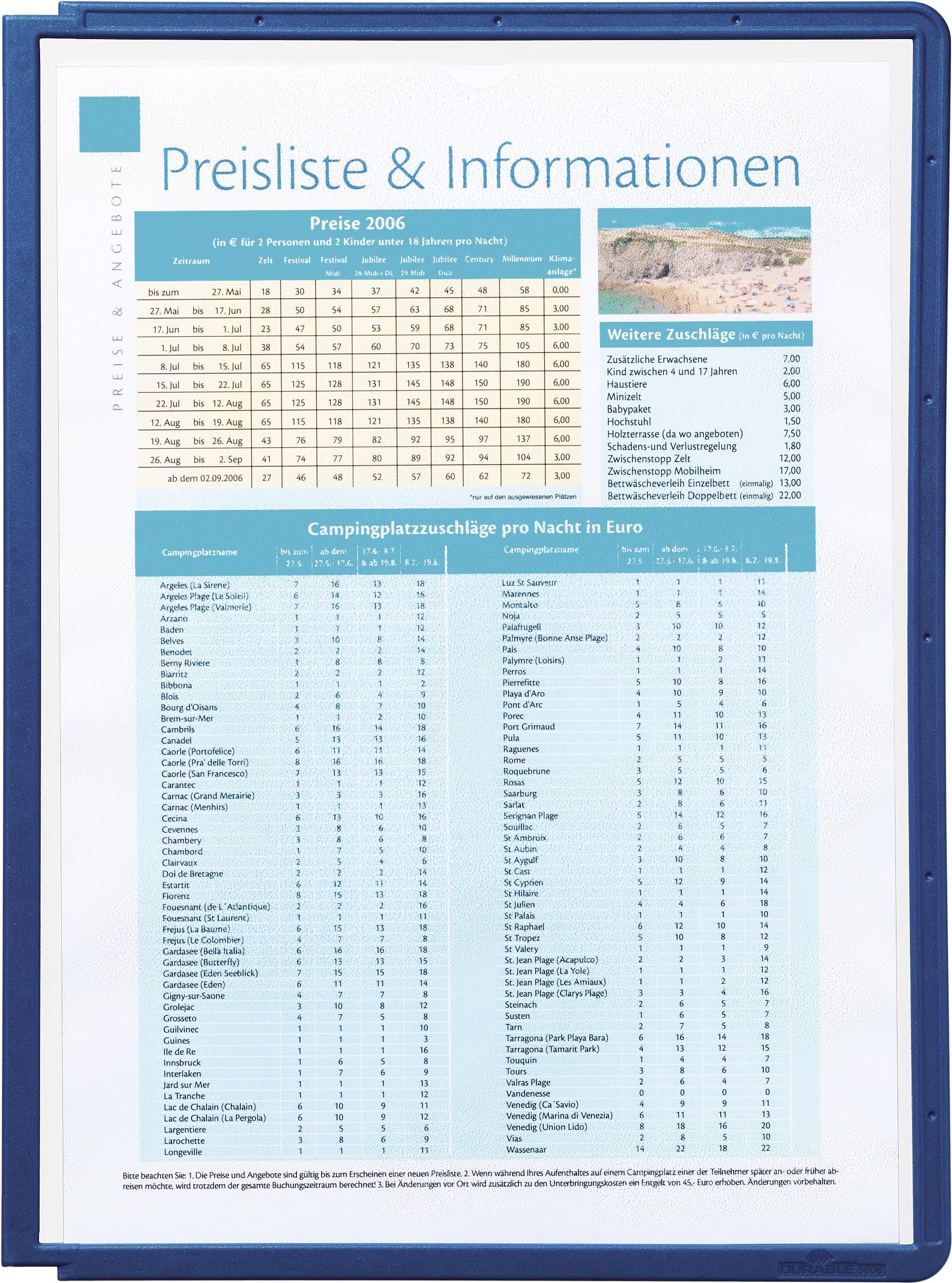 DURABLE Sichttafel SHERPA® PANEL A4 5 ST 560607