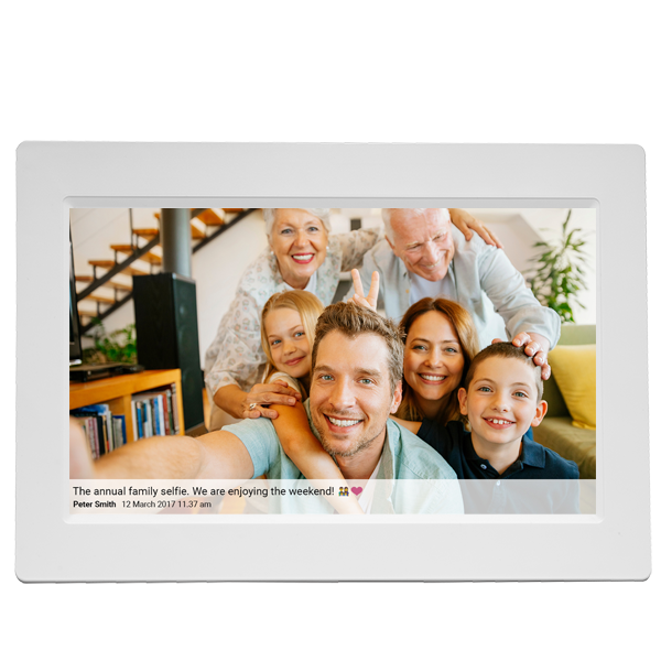 Denver PFF-1015W Digital Picture Frame - 10.1" Touchscreen - White