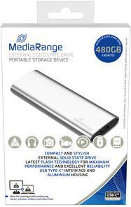 MediaRange SSD MR1102 - 480GB - External USB 3.2 Gen 2 - Silver (MR1102)
