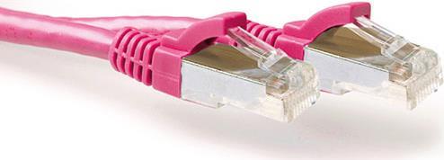 ACT FB2415 15 m Cat6a S/FTP (S-STP) Pink Network Cable, FB2415
