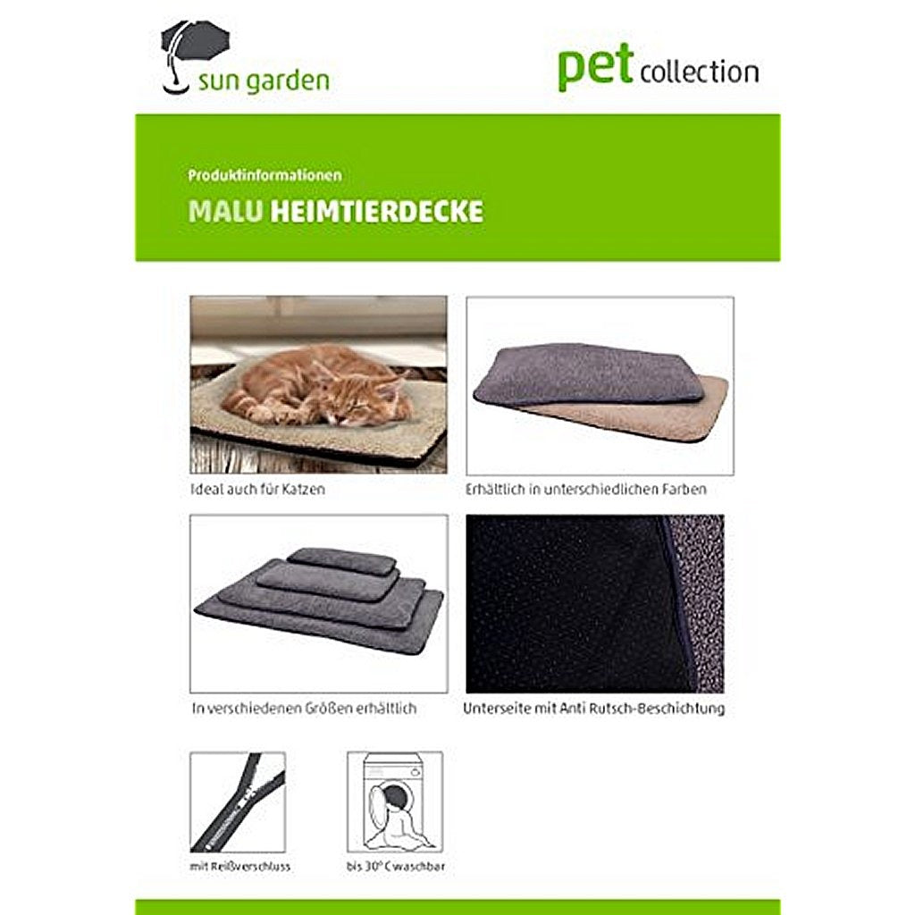 Sun Garden Malu Dog Rug 120x80x5 cm - Beige - Soft Plush Filling