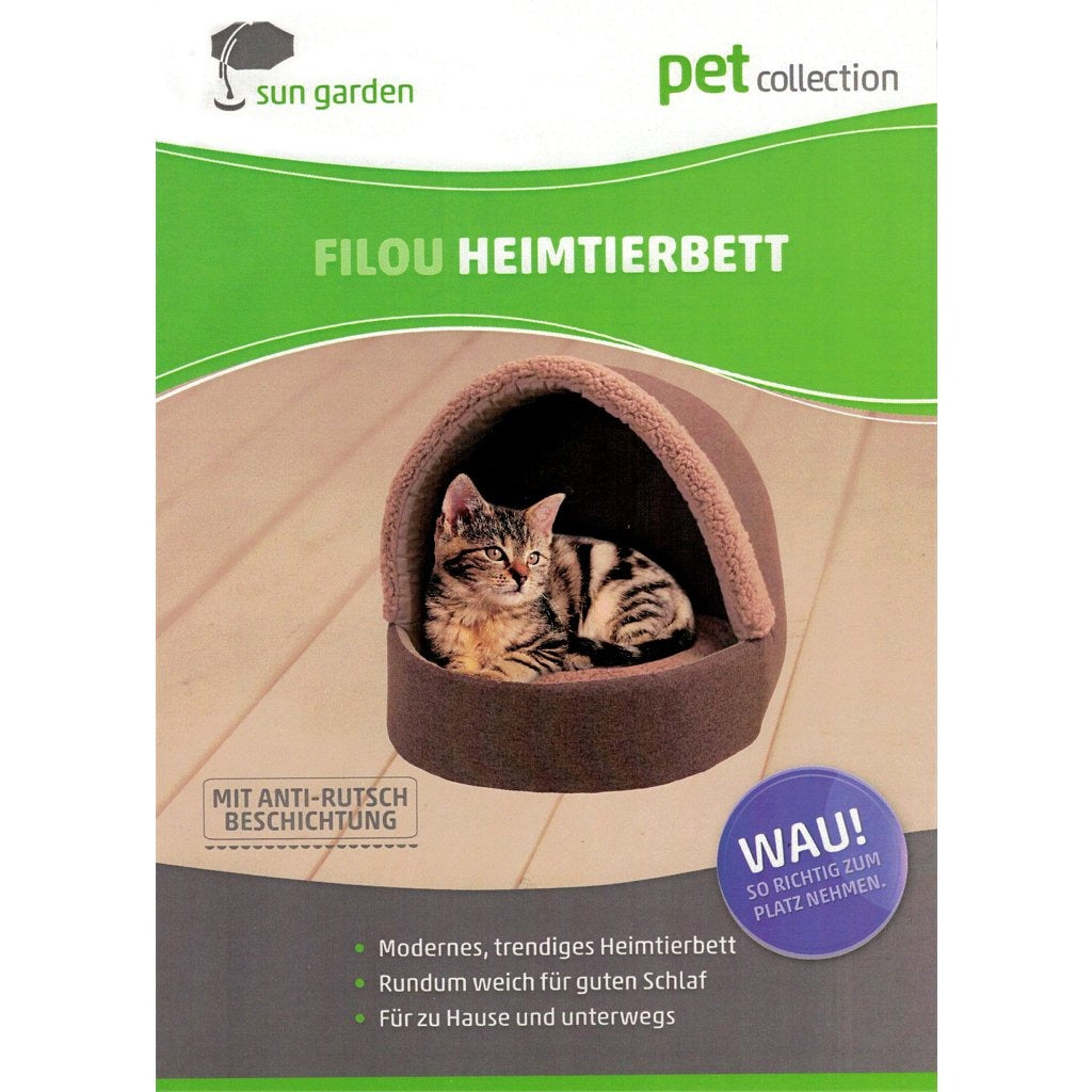 Sun Garden Filou Luxe Dog and Cat Bed 42x45x41cm Grey