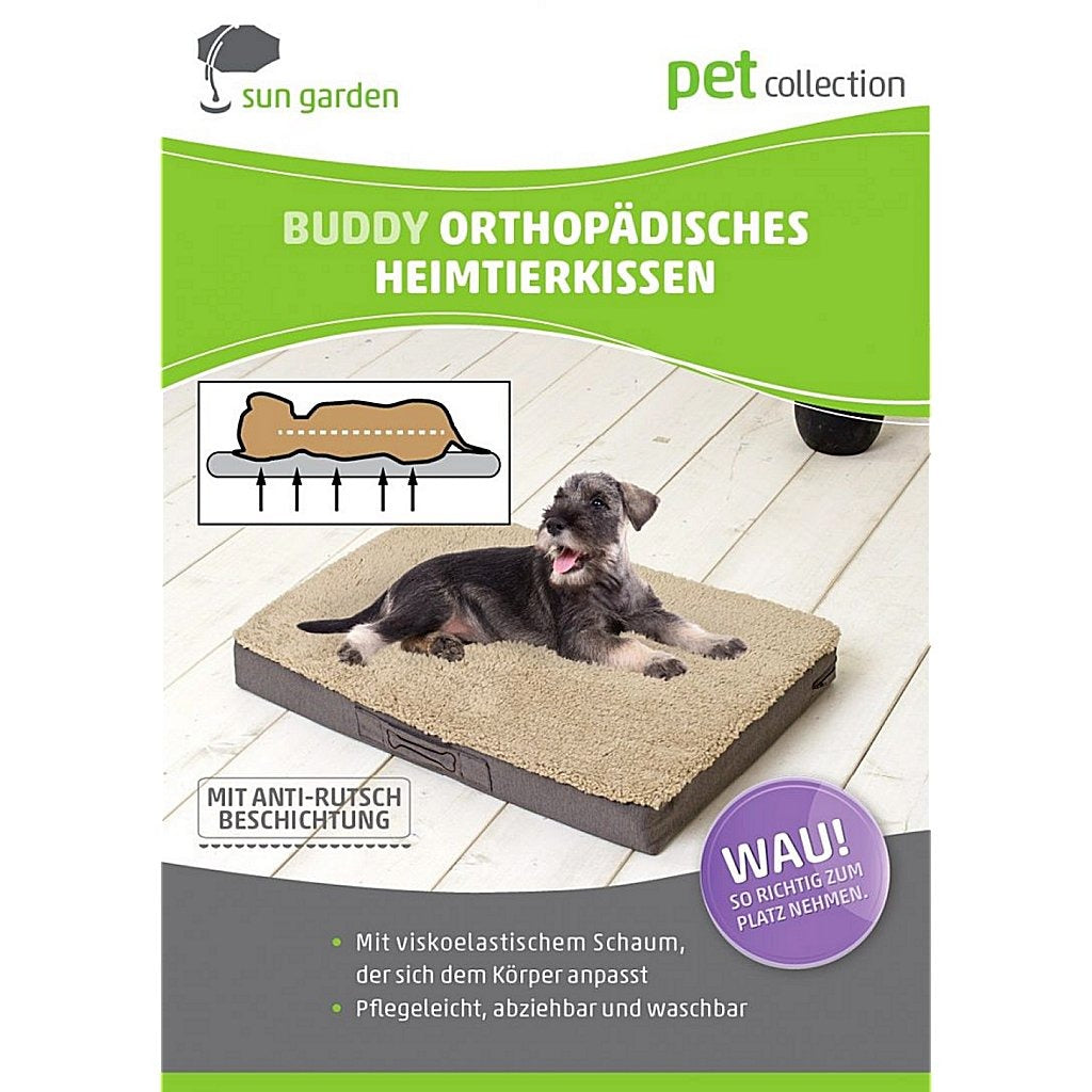 Sun Garden Buddy Orthopedic Dog Cushion 79x60x8cm Grey/Anthracite