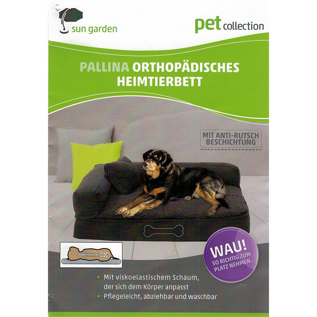 Sun Garden Pallina Orthopedic Dog Cushion 80x60x25 cm Brown/Beige