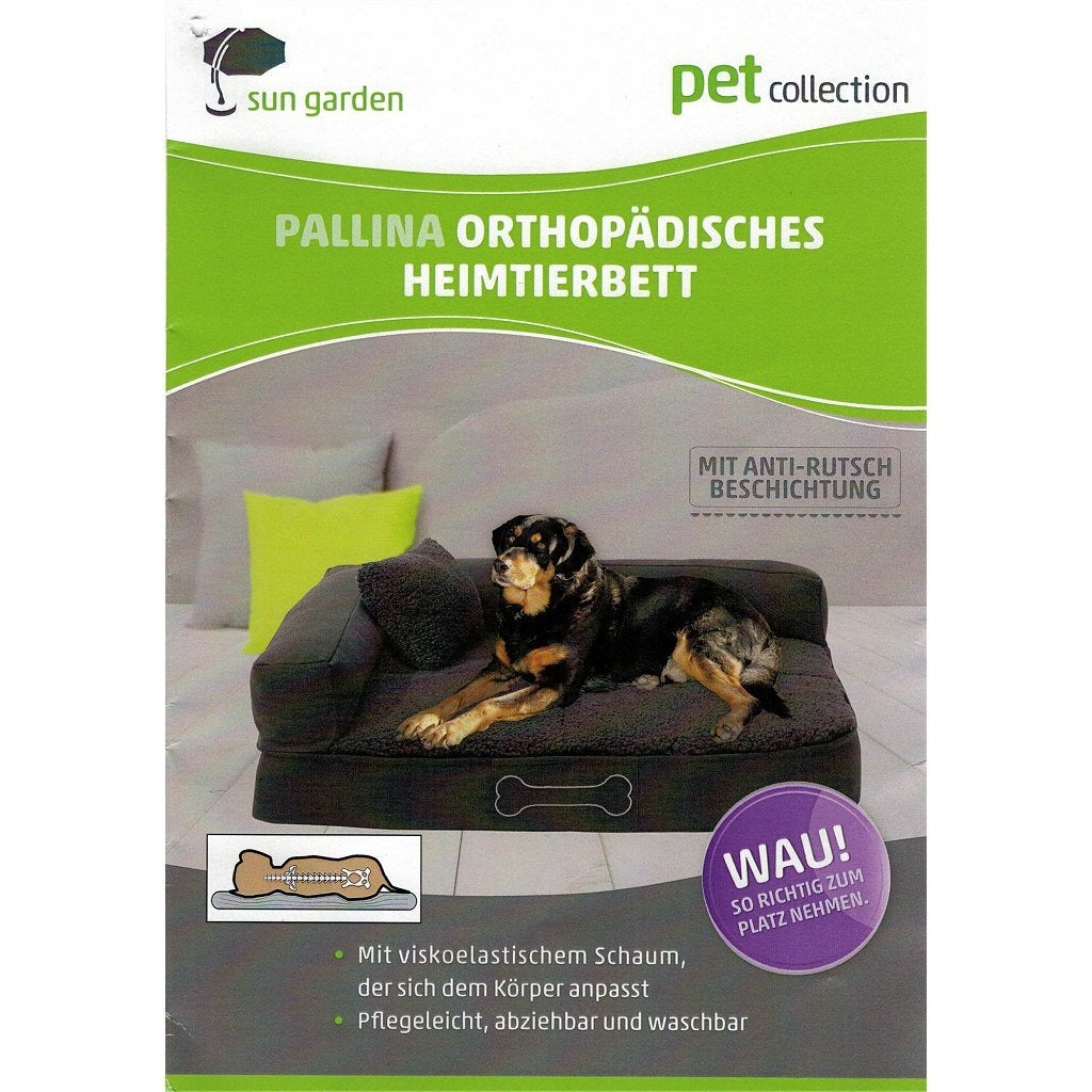 Sun Garden Pallina Orthopedic Dog Cushion 80x60x25cm Anthracite