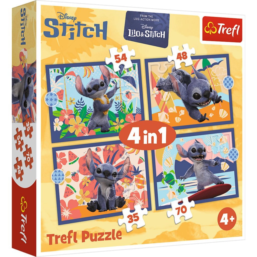 Trefl Disney Stitch 4-in-1 Puzzle 35-70 Pieces