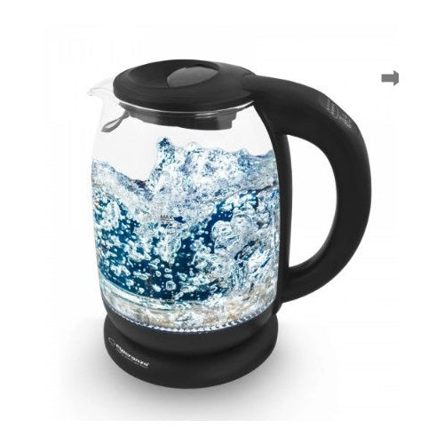Esperanza EKK027 electric kettle 1.7 L 2200 W Black  Transparent afbeelding 1