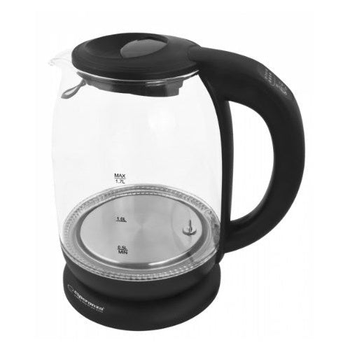 Esperanza EKK027 electric kettle 1.7 L 2200 W Black  Transparent afbeelding 2