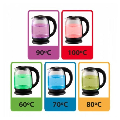 Esperanza EKK027 electric kettle 1.7 L 2200 W Black  Transparent afbeelding 5