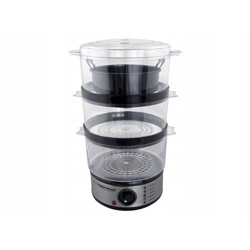 Esperanza EKG009 Steam cooker 3 stainless steel basket (s) 400 W 7.5L - 5901299954355 - image 2