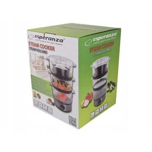 Esperanza EKG009 Steam cooker 3 stainless steel basket (s) 400 W 7.5L - 5901299954355 - image 4