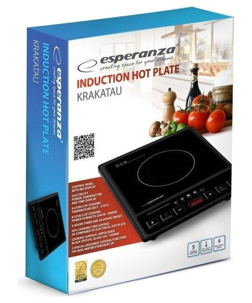 Esperanza EKH011 hob Black Countertop Zone induction hob 1 zone(s) - 5901299963869 - image 4