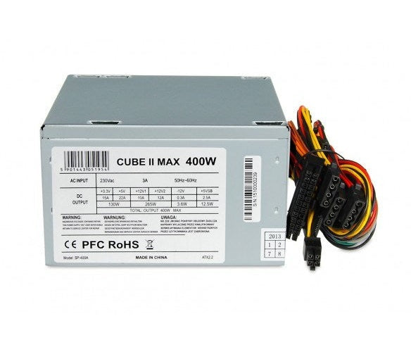 iBox CUBE II power supply unit 400 W 20+4 pin ATX ATX Silver afbeelding 1