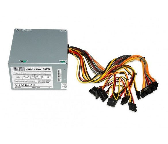 iBox CUBE II power supply unit 500 W 20+4 pin ATX ATX Silver afbeelding 4