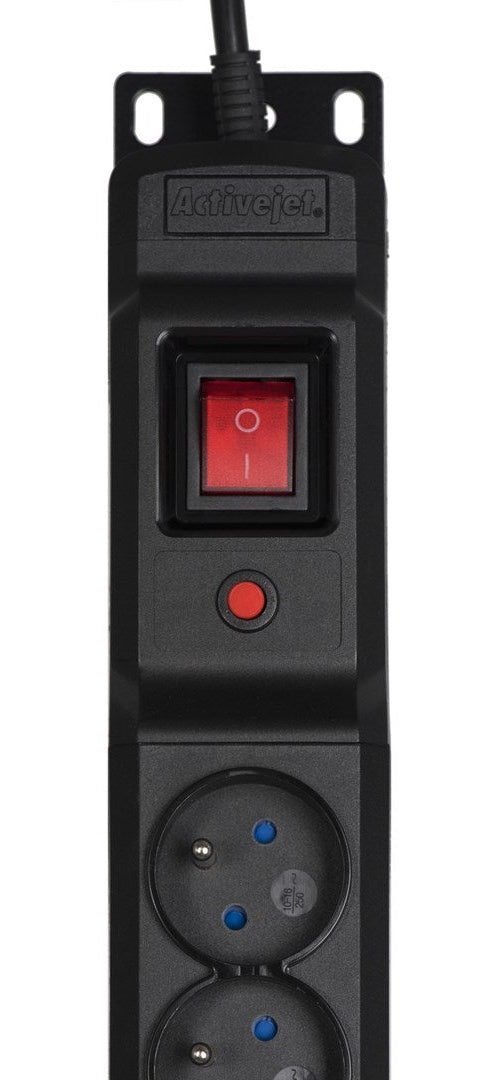 Activejet COMBO 12 socket power strip 5m black - 5901443111405 - image 3